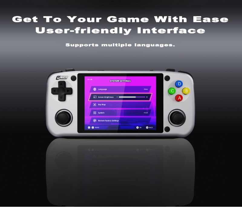 Unico Pocket  4inch IPS Gameing Handheld(Grey color)